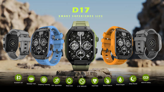 D17 Sport Smart Watches Fitness Tracker Heart Rate Sleep Monitoring HD Screen IP68 Waterproof